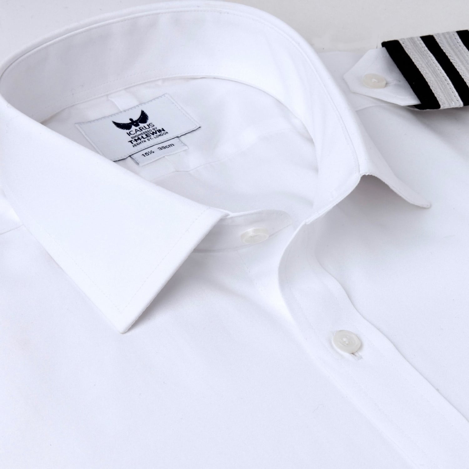 Slim fit cotton pilot shirt