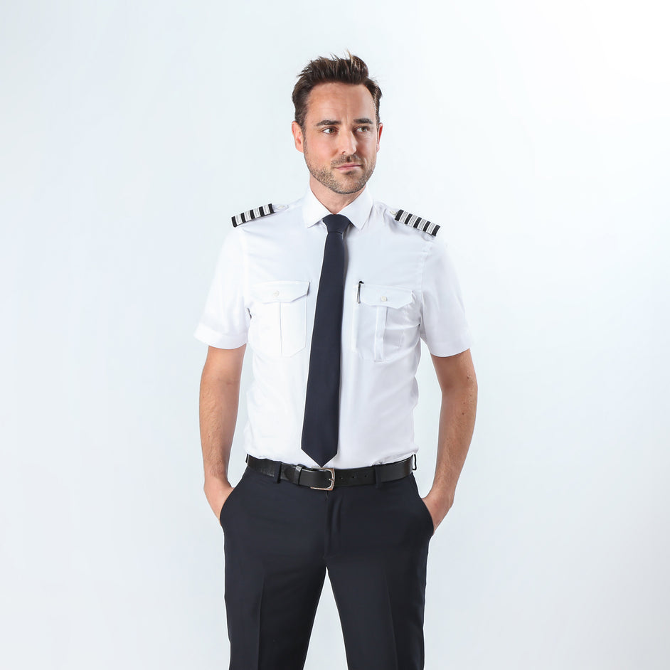 Fitted or tapered pilot shirt