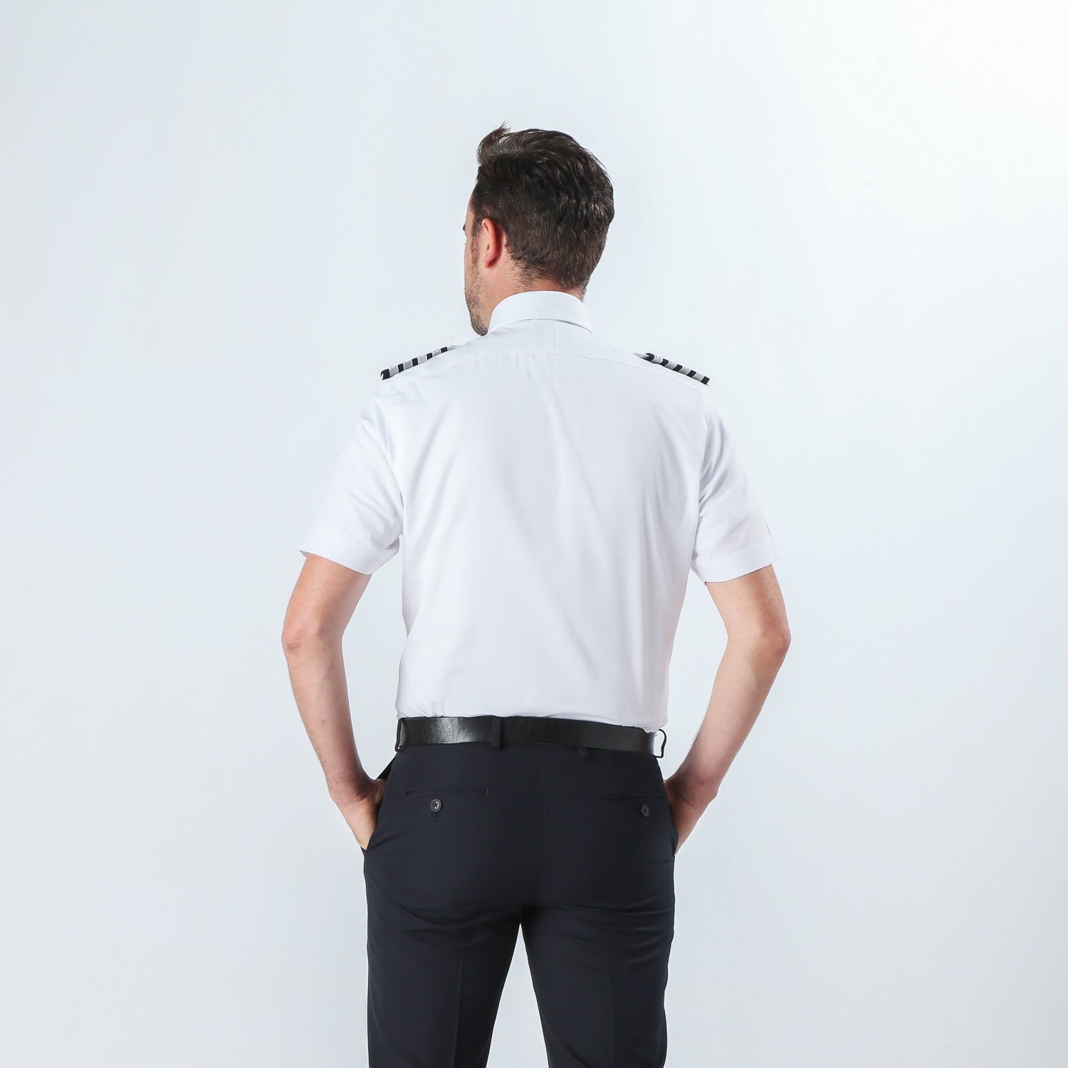 Slim Fit Pilot Shirt Back View