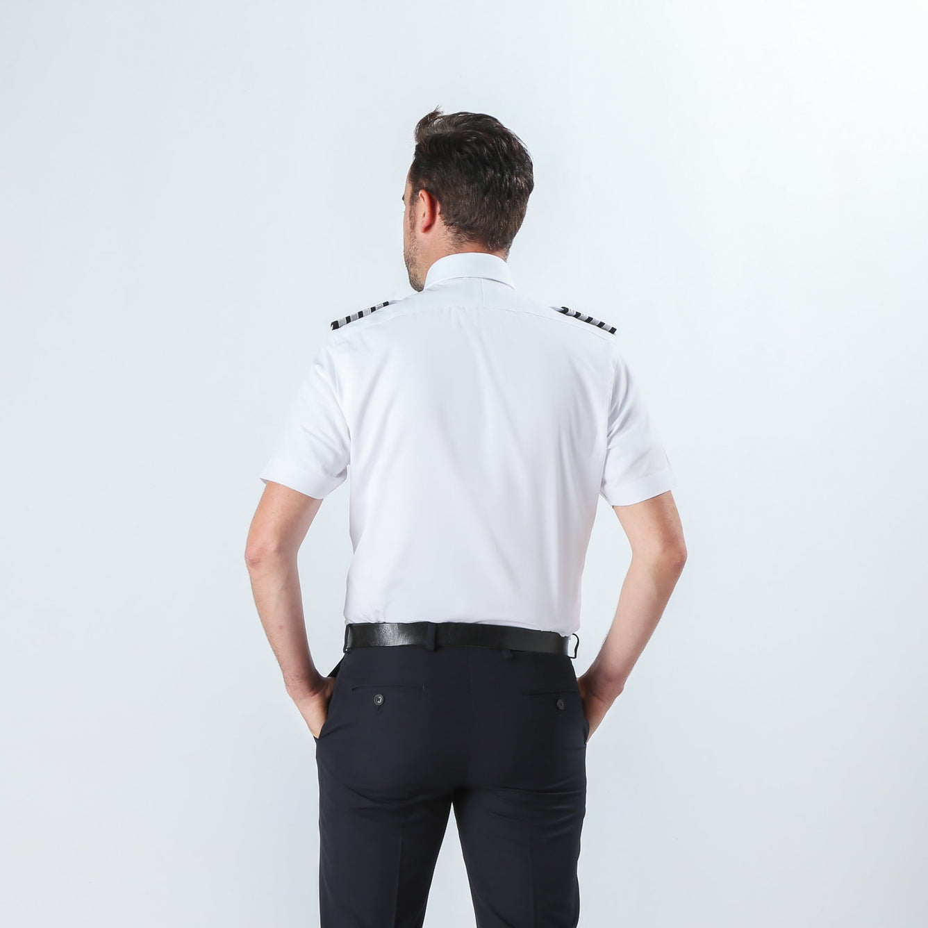 Slim Fit Pilot Shirt Back View